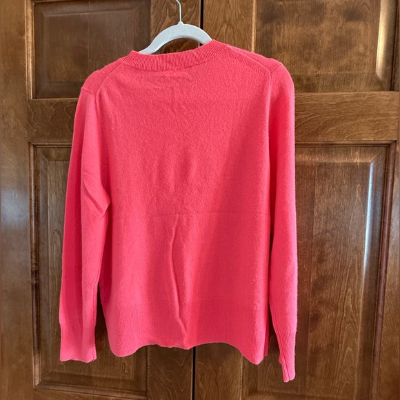 J. Crew Coral Cashmere Sweater - Women's Size Medium - Picture 2 of 4
